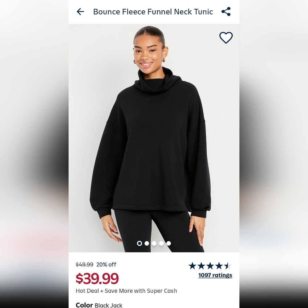 Old Navy Women's Black Funnel Neck Sweater